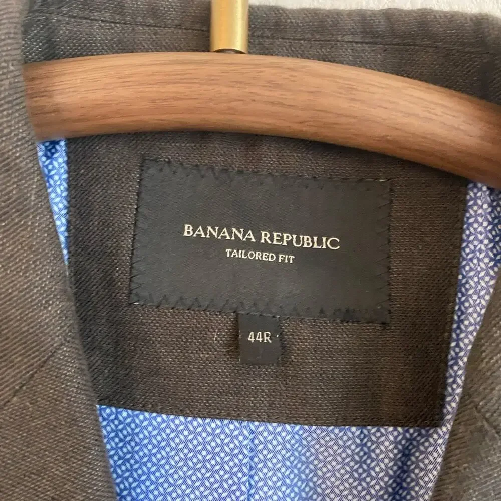 Banana Republic Men's Italian Linen Blend Tailored Fit Suit Blazer - 44R